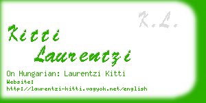 kitti laurentzi business card